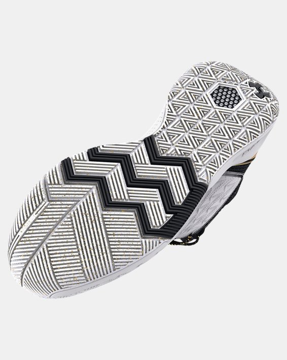 Unisex UA HOVR™ Havoc 5 Clone Basketball Shoes, White, pdpMainDesktop image number 4